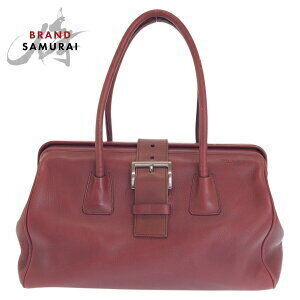 Prada Boston Bag Wine Red Red Bordeaux Purple Leather